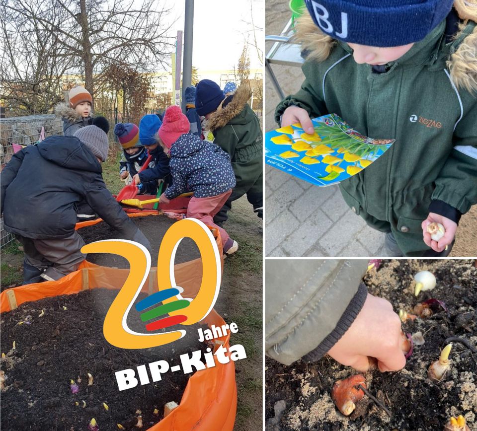 Blumig in das Jubiläumsjahr der BIP-Kita gestartet