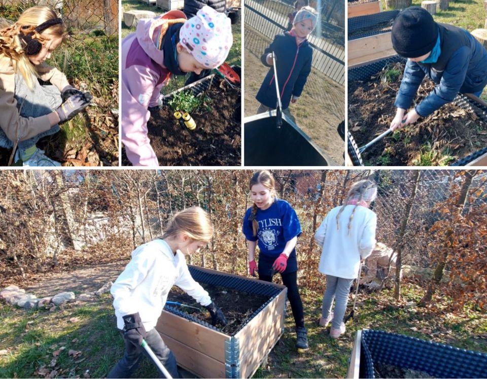 Frühjahrsputz im und um den Schulgarten