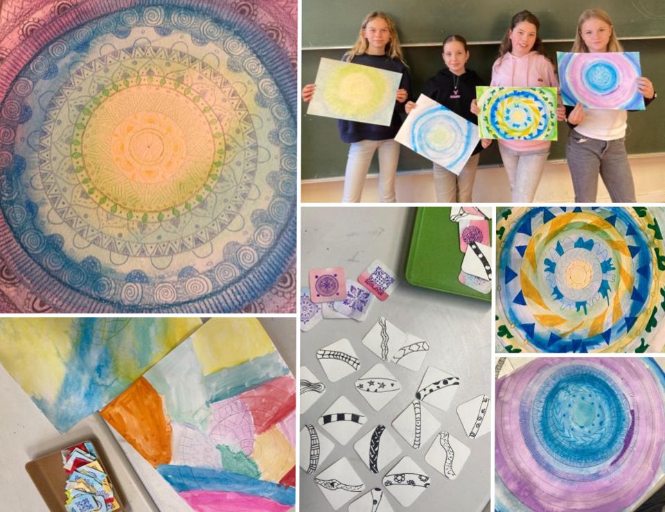 Happy Mandala – Muster treffen auf Aquarell