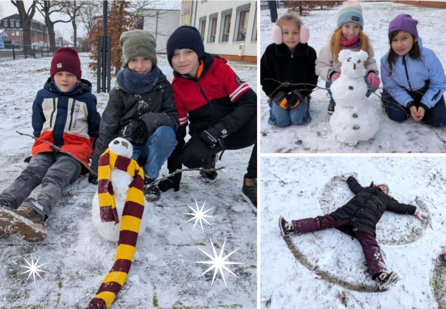 Kunstunterricht im Schnee