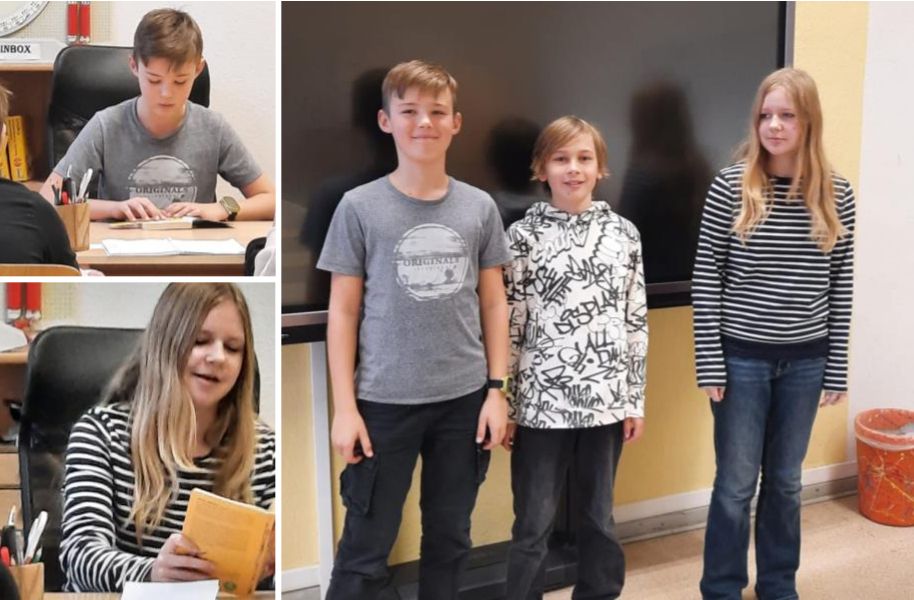 Teilnahme am Vorlesewettbewerb der 6. Klassen